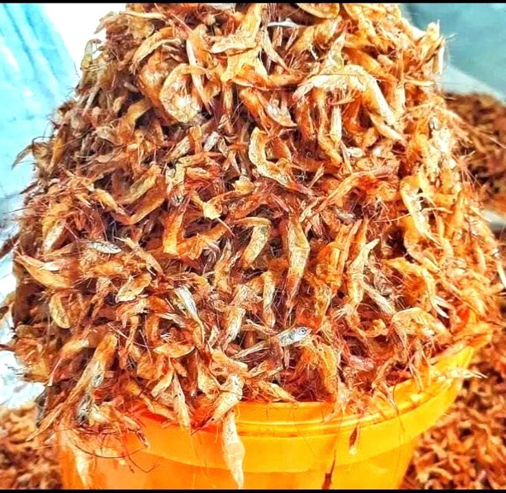 Freshly dried crayfish